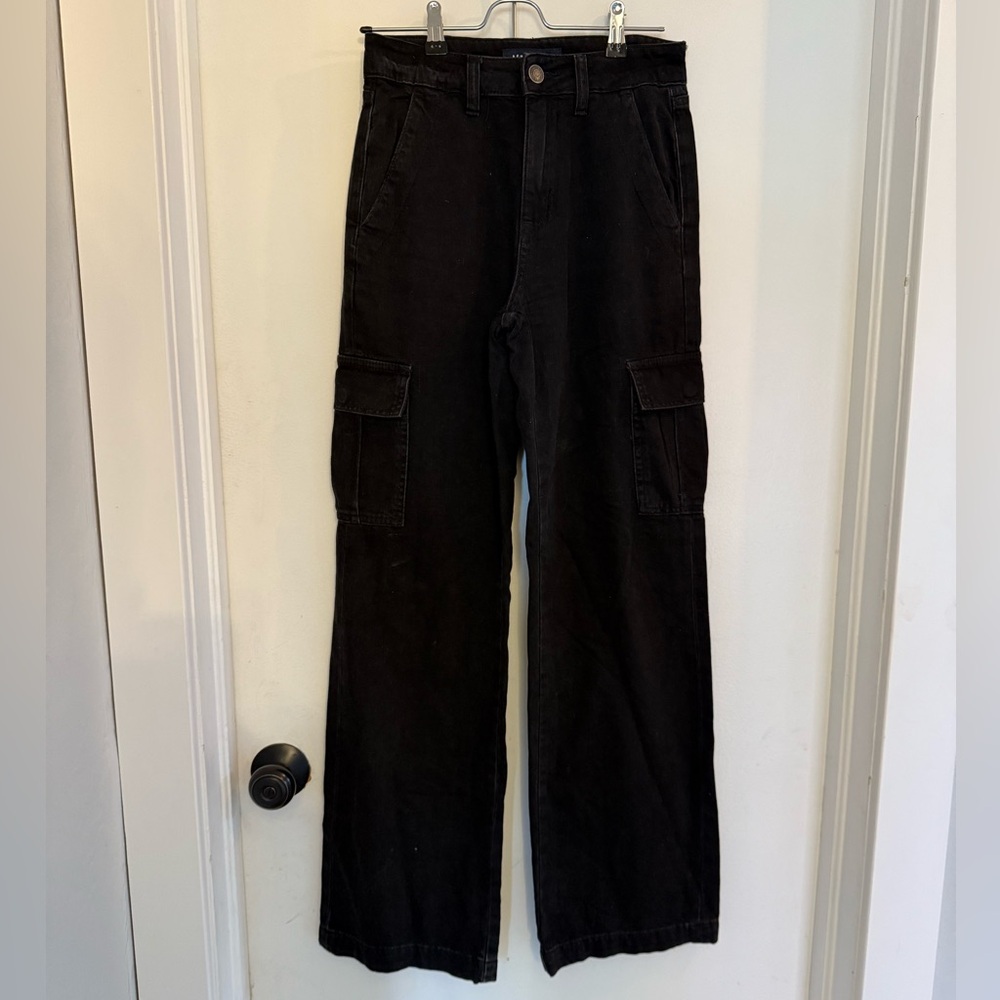 Black Cargo Jeans